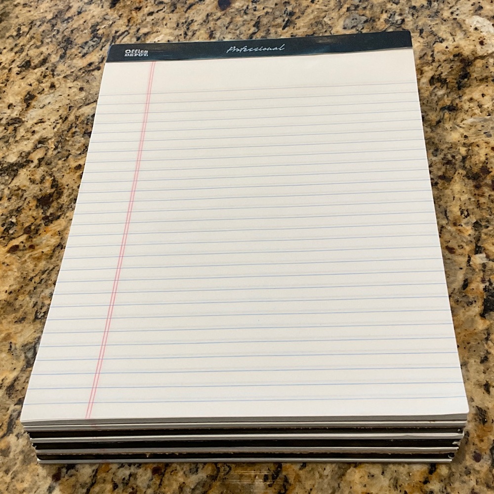 Bundle of 8 New Office Depot Professional Legal Pads